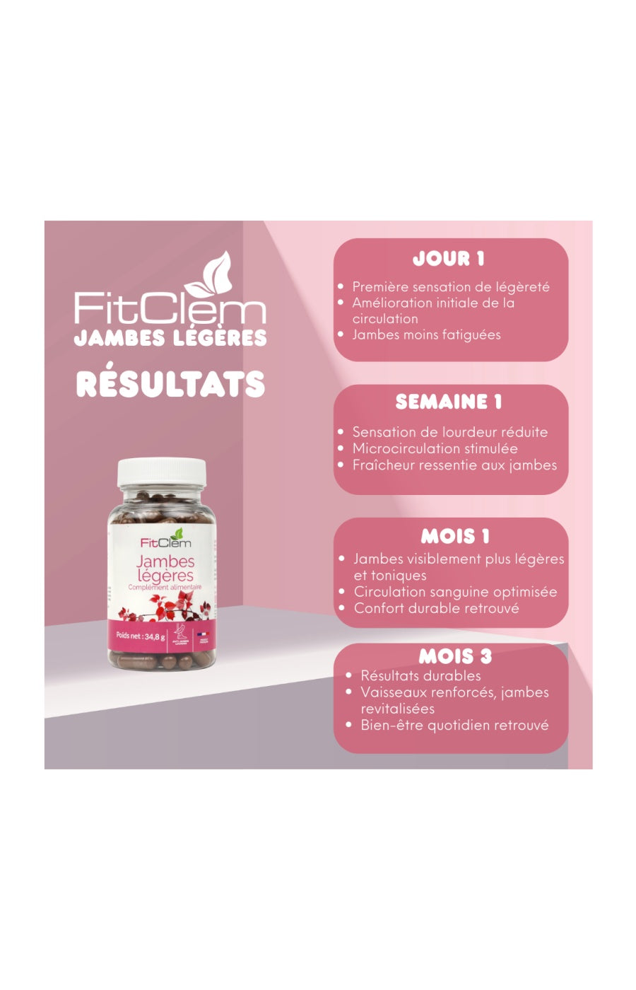 Cure jambes légères - Vigne rouge & vitamine E - 1 mois