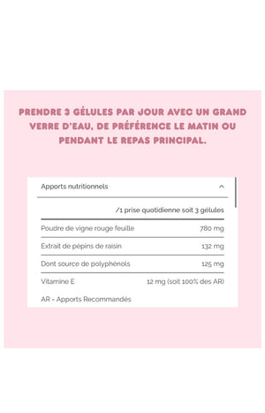 Cure jambes légères - Vigne rouge & vitamine E - 1 mois