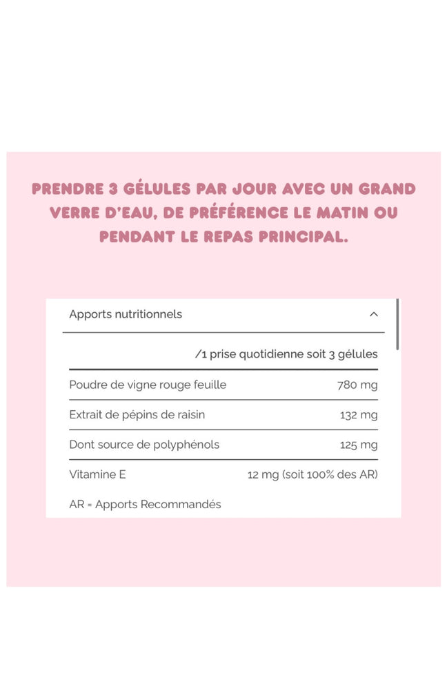 Cure jambes légères - Vigne rouge & vitamine E - 1 mois