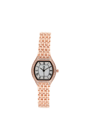 Montre à quartz en alliage - Doré rose