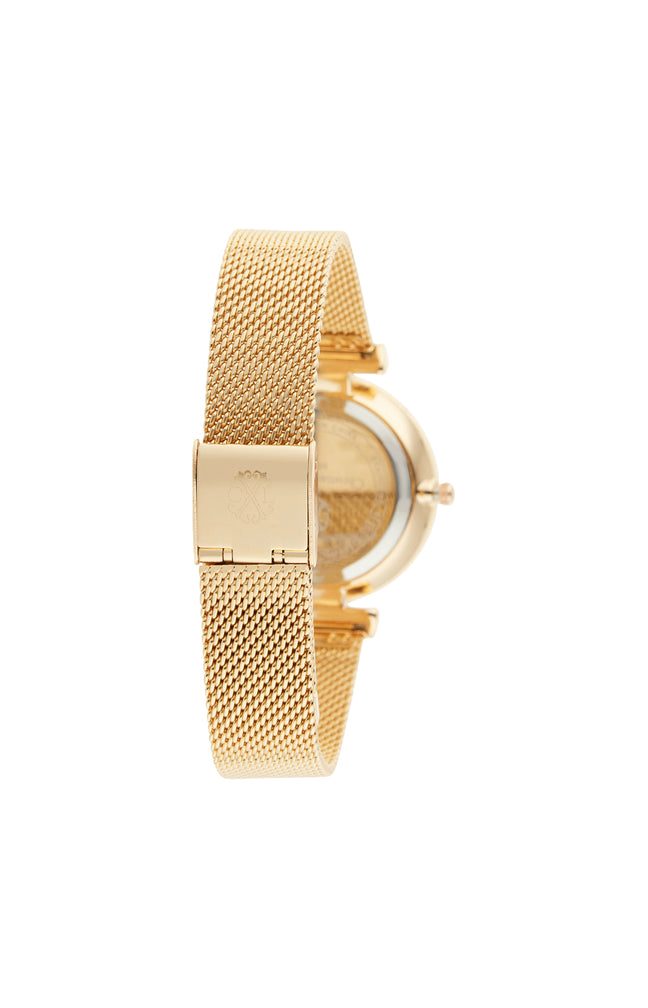 Montre à quartz en alliage - Doré et bleu