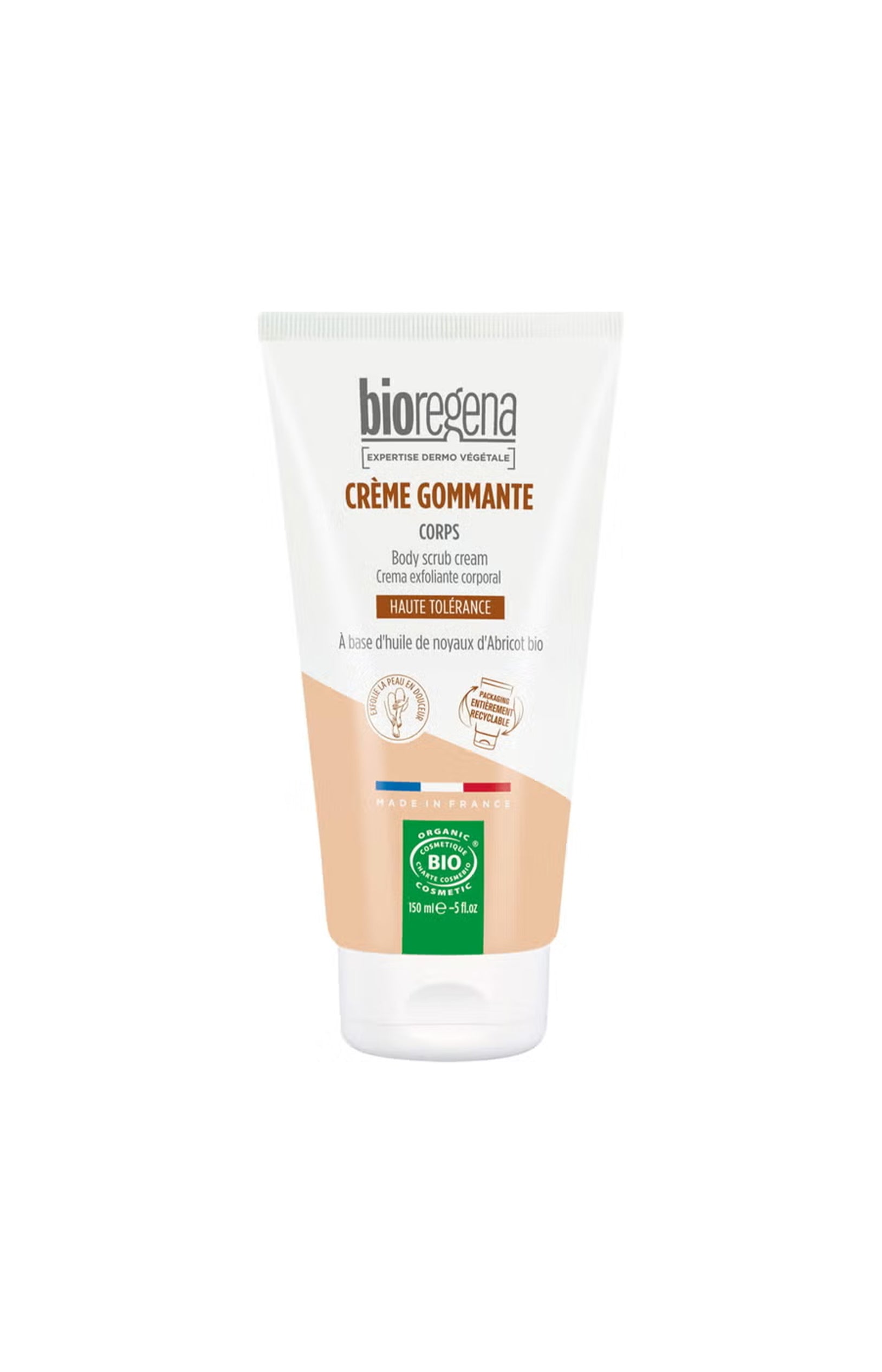 Crème gommante bio - Noyaux d'abricot - Corps - 150 ml