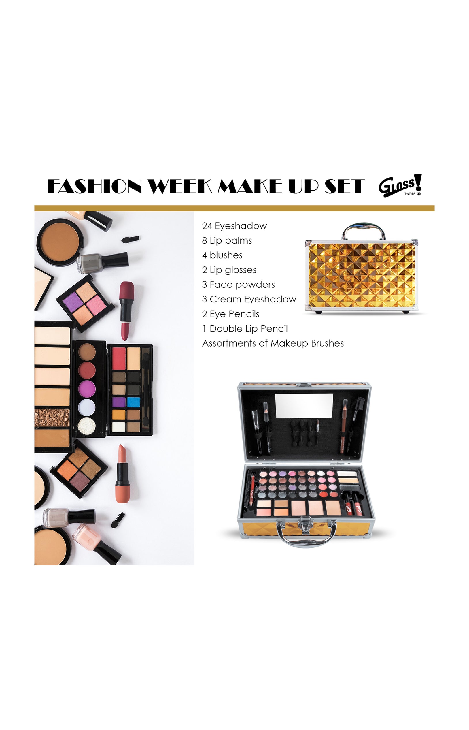 Malette à maquillage - Diamond Gold