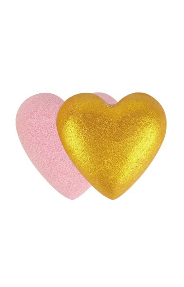 Bombe de bain - Cœur - Fraise - Rose/doré - 120 g