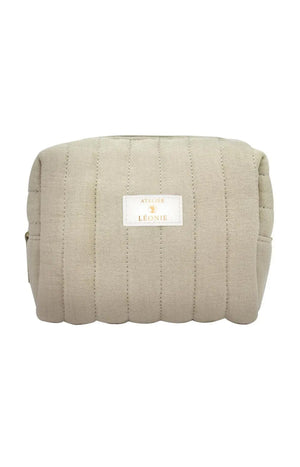 Trousse de toilette - Gaze de coton - Taupe