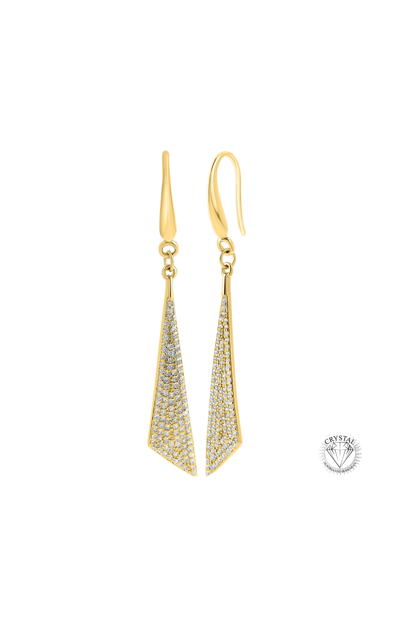 Boucles d’oreilles - Alliage & zirconium - Doré