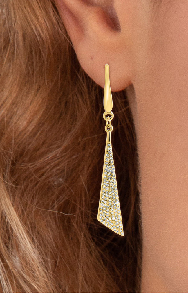 Boucles d’oreilles - Alliage & zirconium - Doré