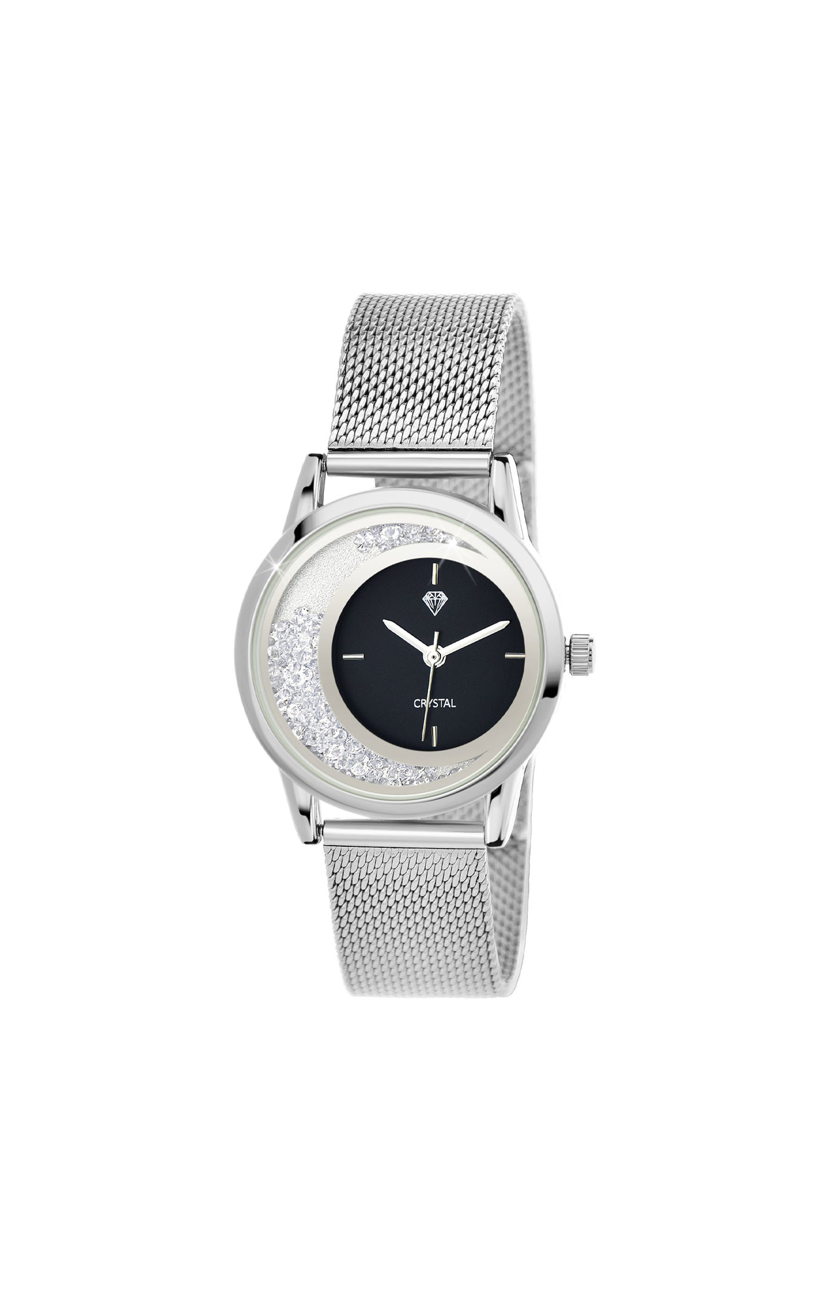 Montre - Laiton & cristaux - Argenté