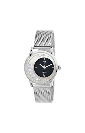 Montre - Laiton & cristaux - Argenté