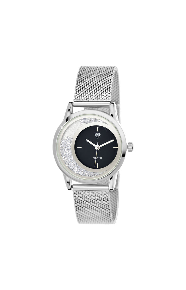 Montre - Laiton & cristaux - Argenté