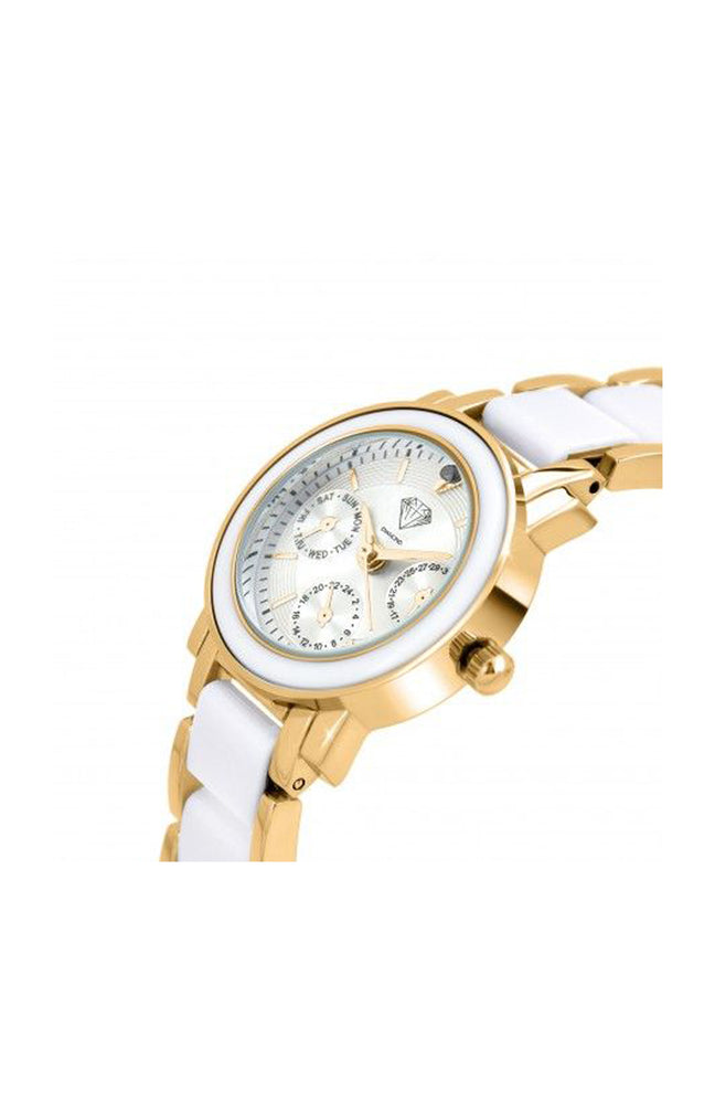 Montre - Laiton doré & diamant noir