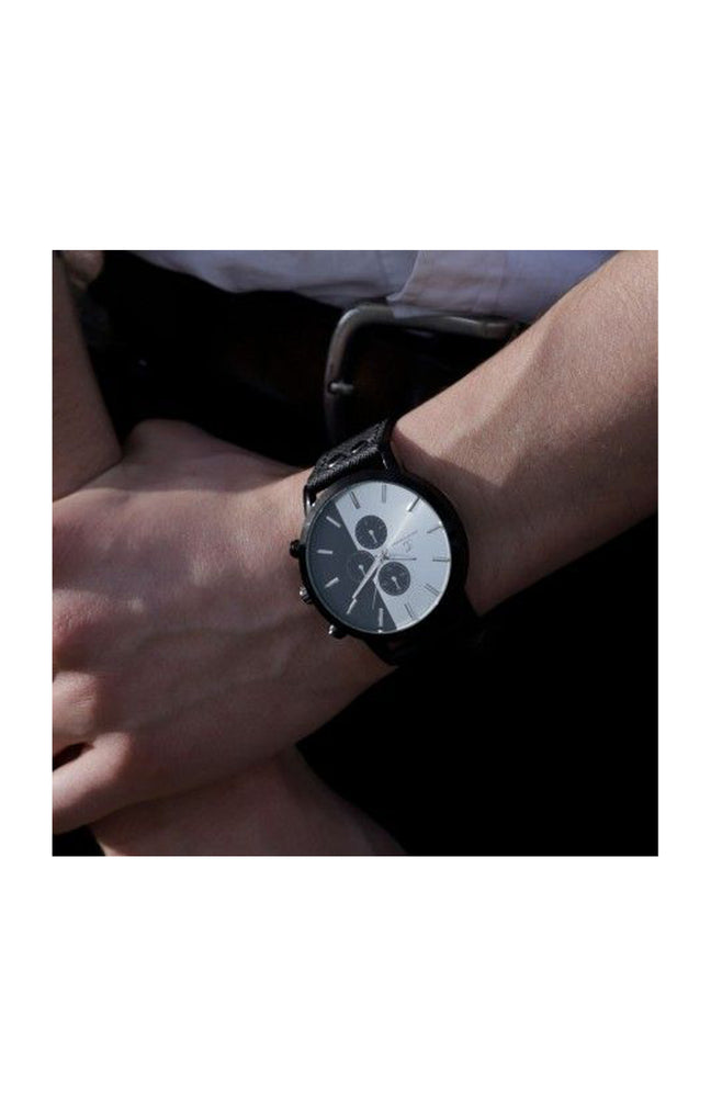 Montre - Acier inoxydable, Laiton & acier - Noir