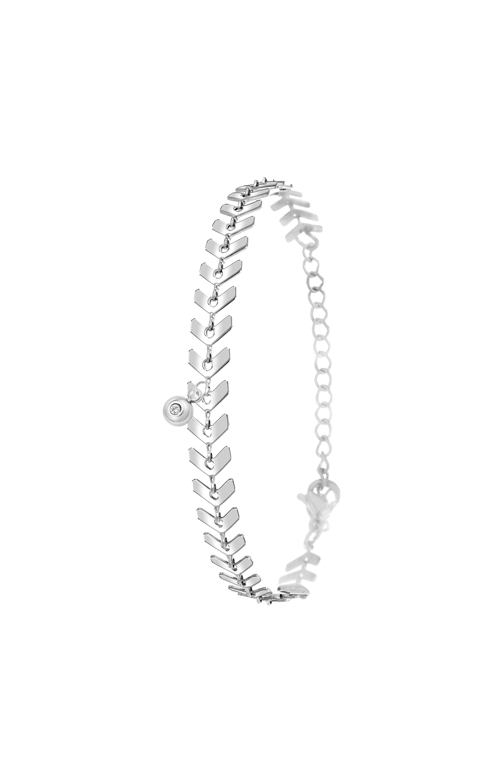 Bracelet - Diamant rond blanc - 58 facettes 0.01 carats