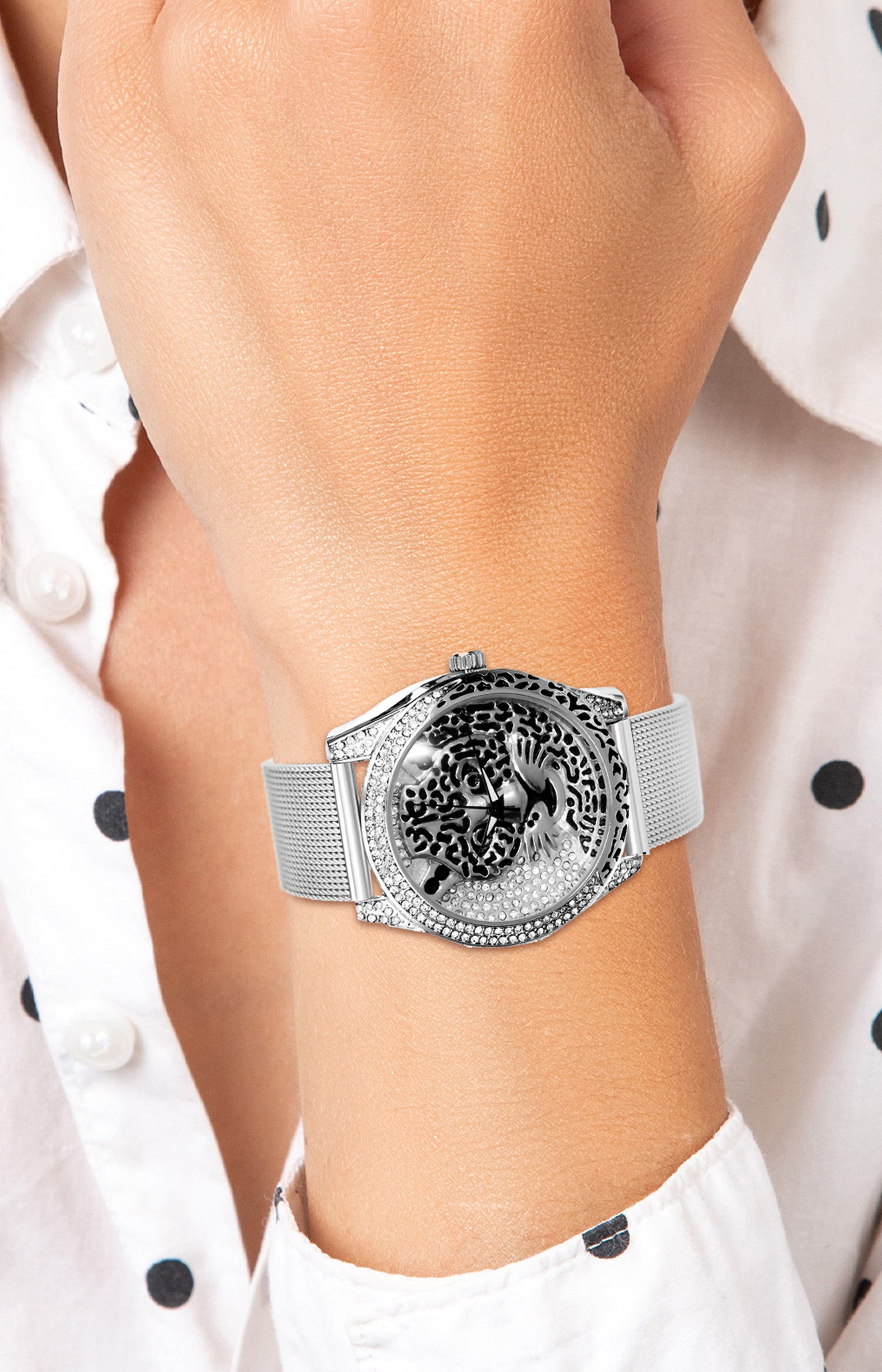 Montre milanais - Laiton & acier inoxydable - Argenté - 41 mm