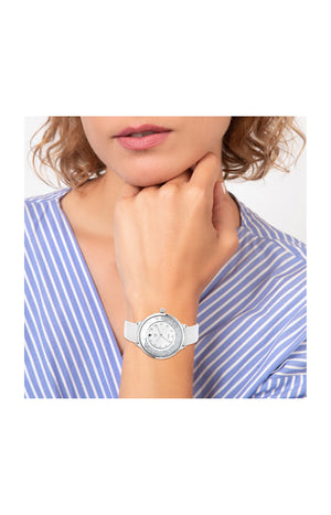 Montre qwartz - Diamant noir 0,01 carats & cristaux