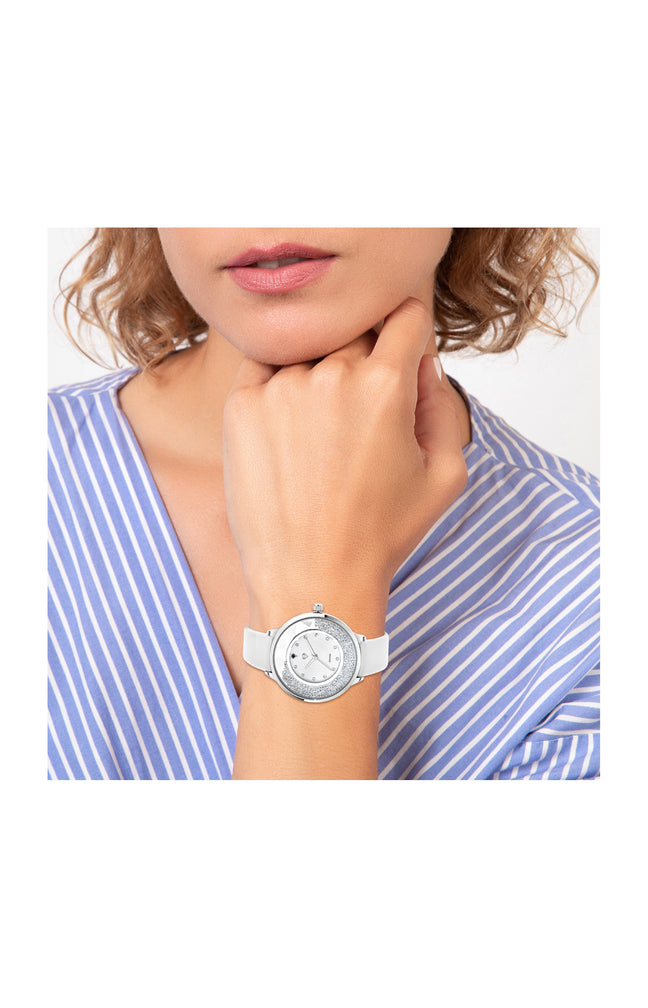 Montre qwartz - Diamant noir 0,01 carats & cristaux