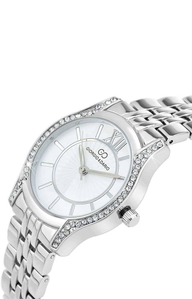 Montre - Laiton & métal - Argenté - 32 mm