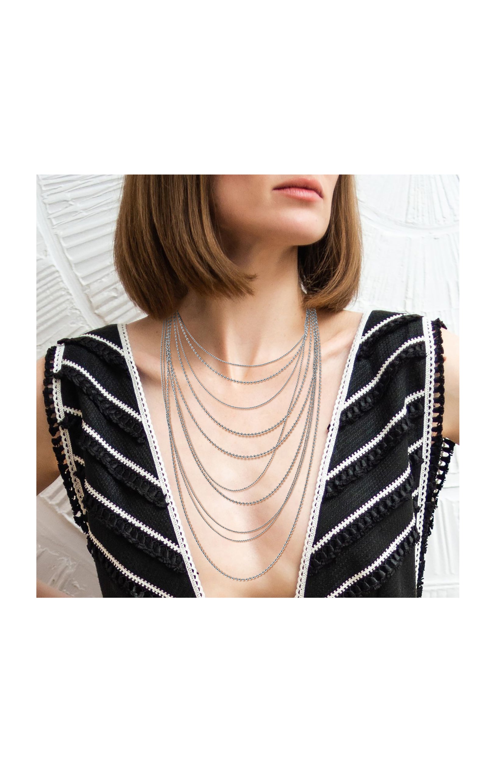Collier - Multi chaîne - Acier inoxydable