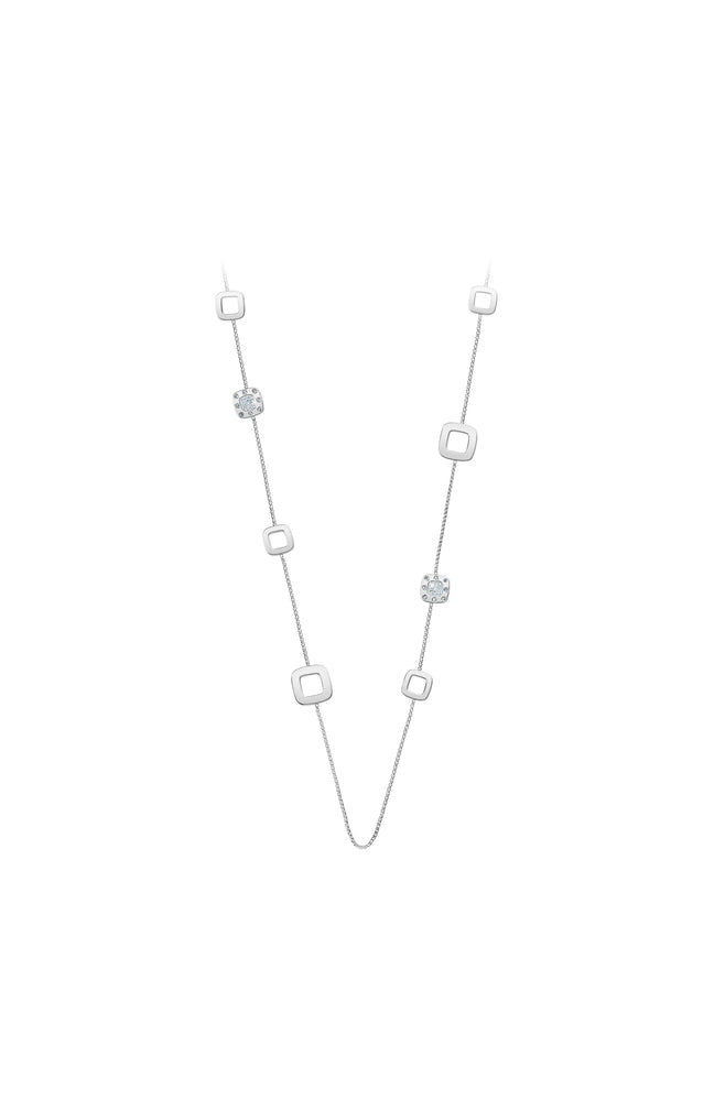 Sautoir - Cristaux & acier inoxydable