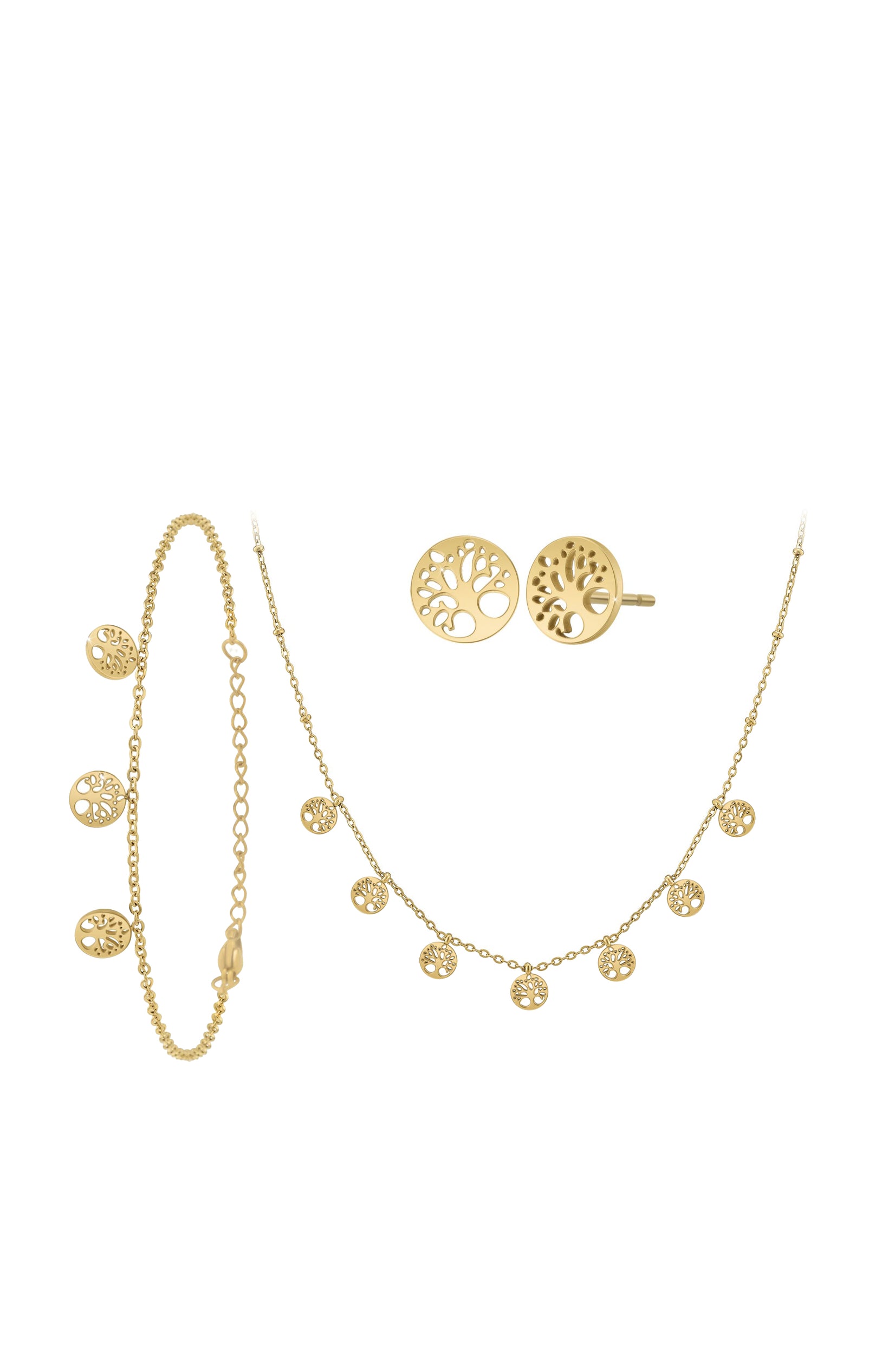 Parure 3 pièces – Acier inoxydable doré