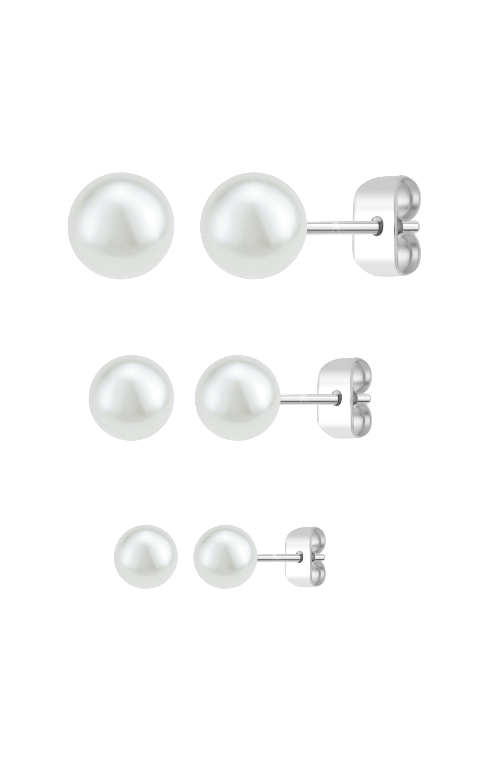 Boucles d'oreilles - Perles - Lot de 3 paires