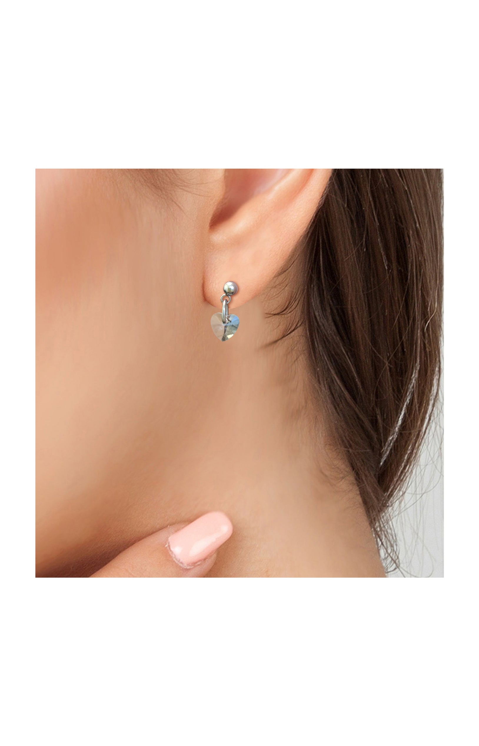 Boucles d'oreilles - Cristaux & acier inoxydable