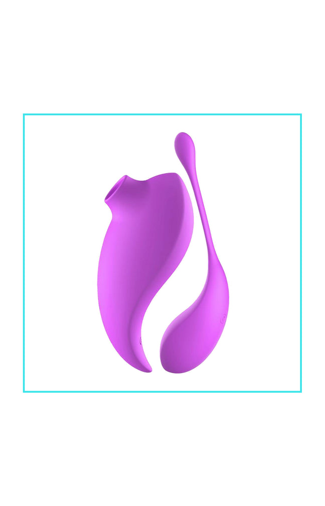 Stimulateur clitoridien 2-en-1 - Violet - 12 modes