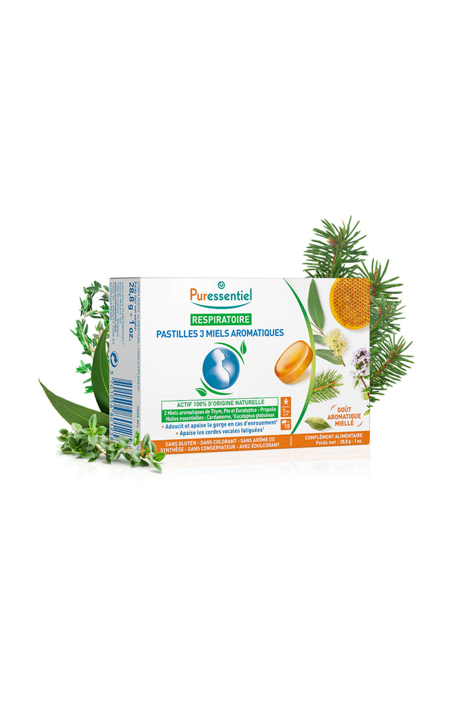 Pastilles respiratoire - 3 miels aromatiques - x 18 pastilles
