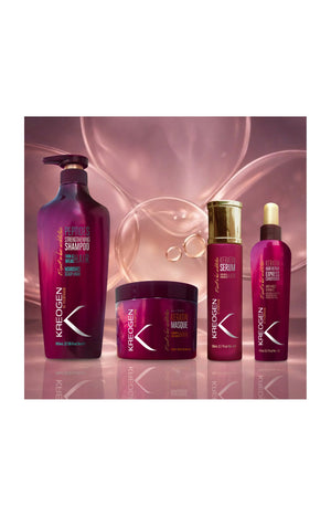 Routine réparatrice - Shampoing, masque, spray & sérum - Kératine