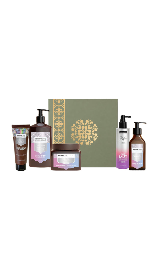 Arganicare Collagène, Kératine & Biotine - Coffret prestige réparateur et fortifiant