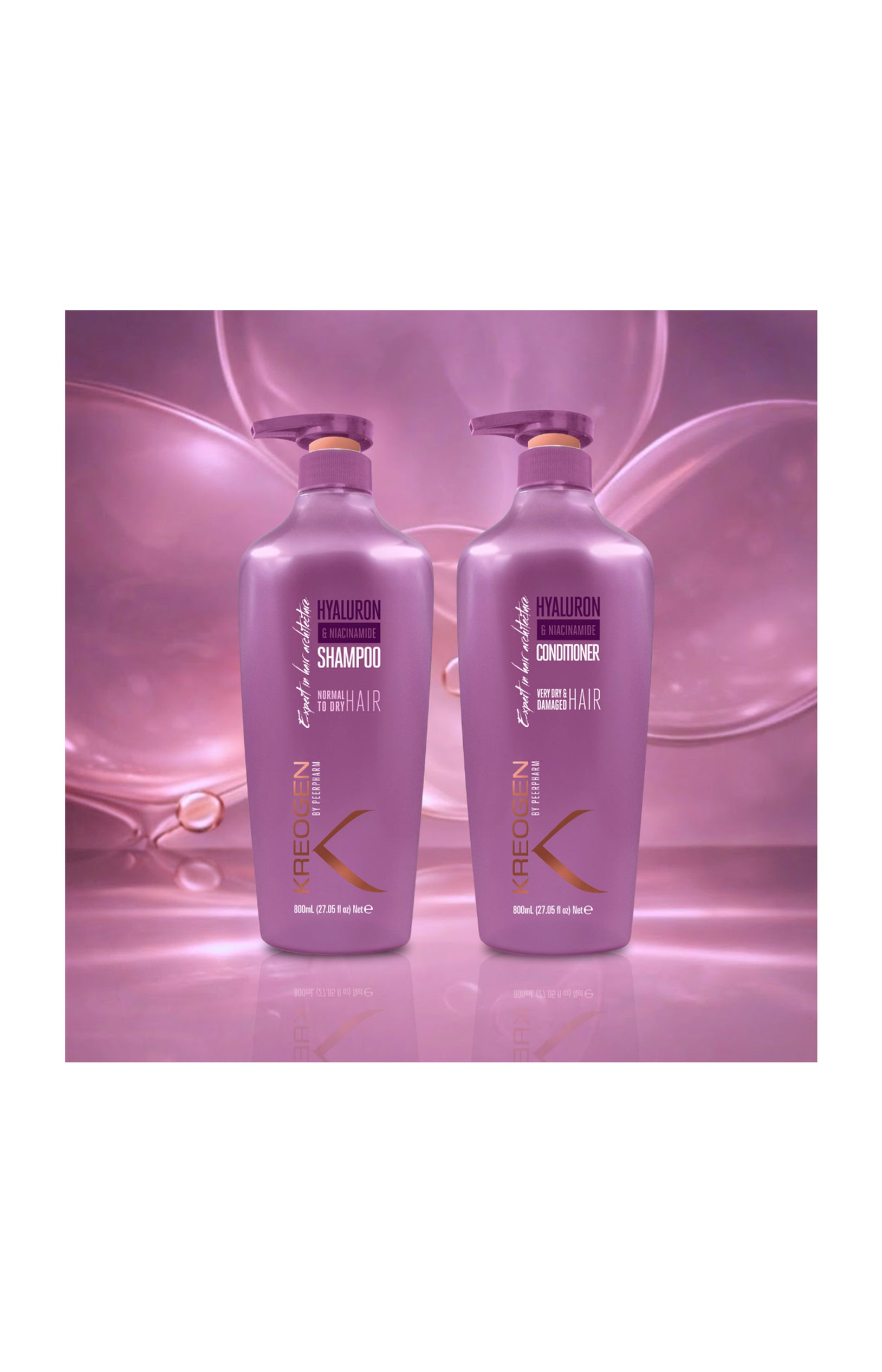 Routine capillaire - Acide hyaluronique & Niacinamide B3 - Cheveux très secs & abîmés