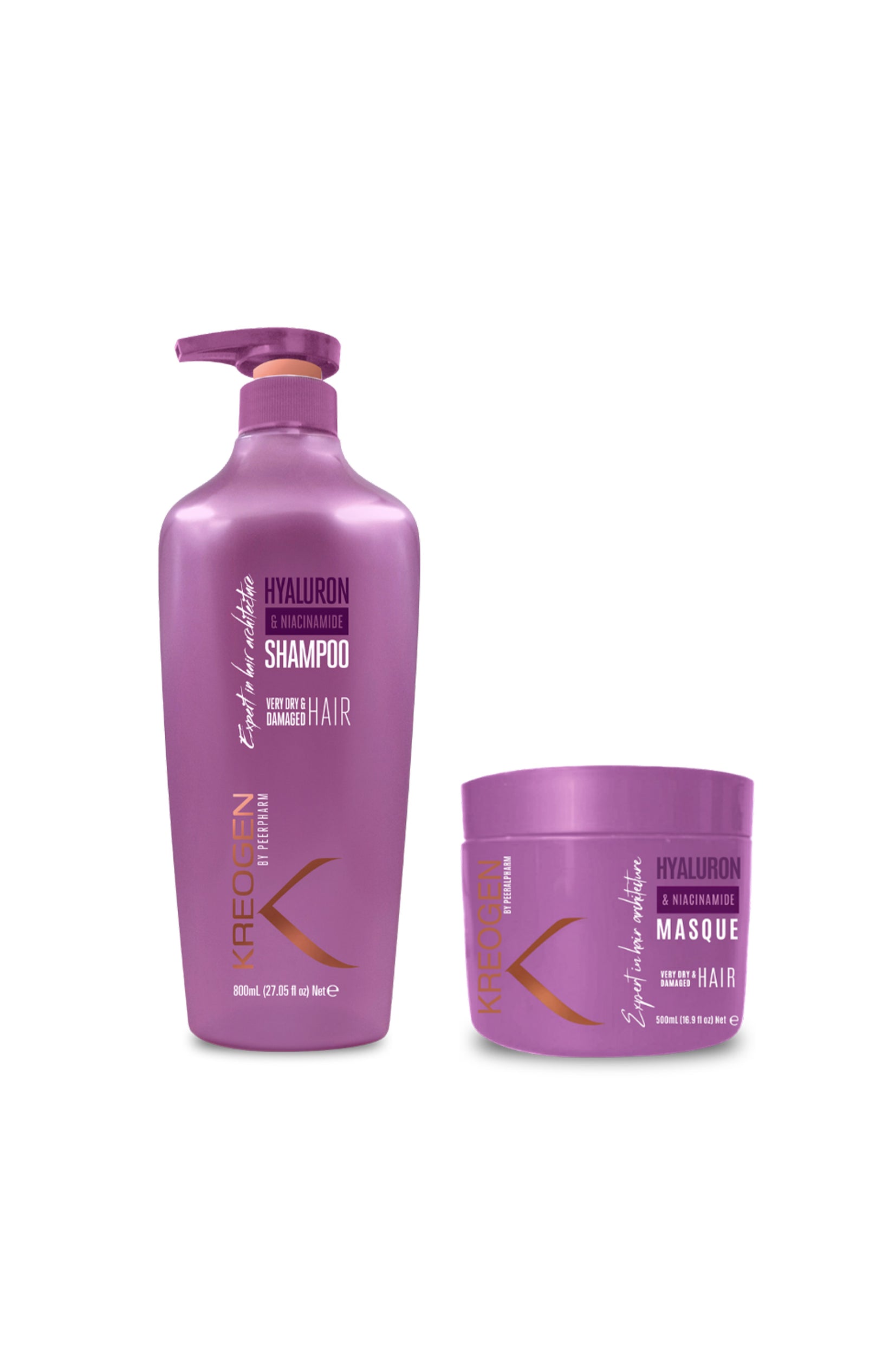 Shampooing & masque - Acide hyaluronique & Niacinamide B3 - Cheveux très secs & abîmés