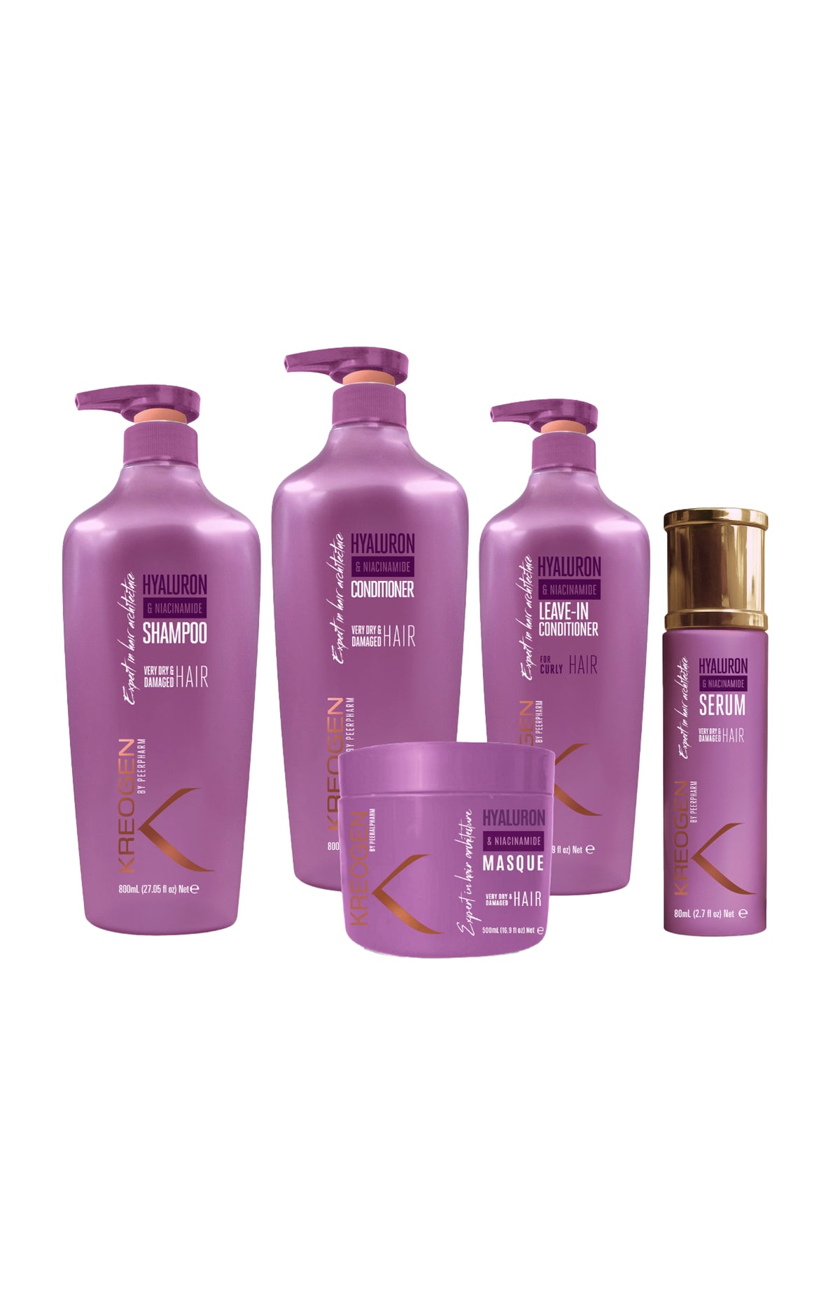 Routine capillaire - Acide hyaluronique & Niacinamide B3 - Cheveux très secs et abîmés