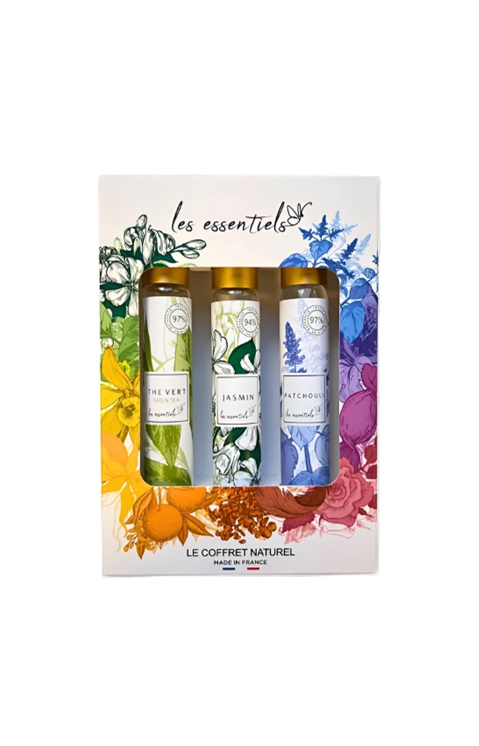 Coffret Eau de parfum - Patchouli, jasmin & thé vert - 3 x 30 ml