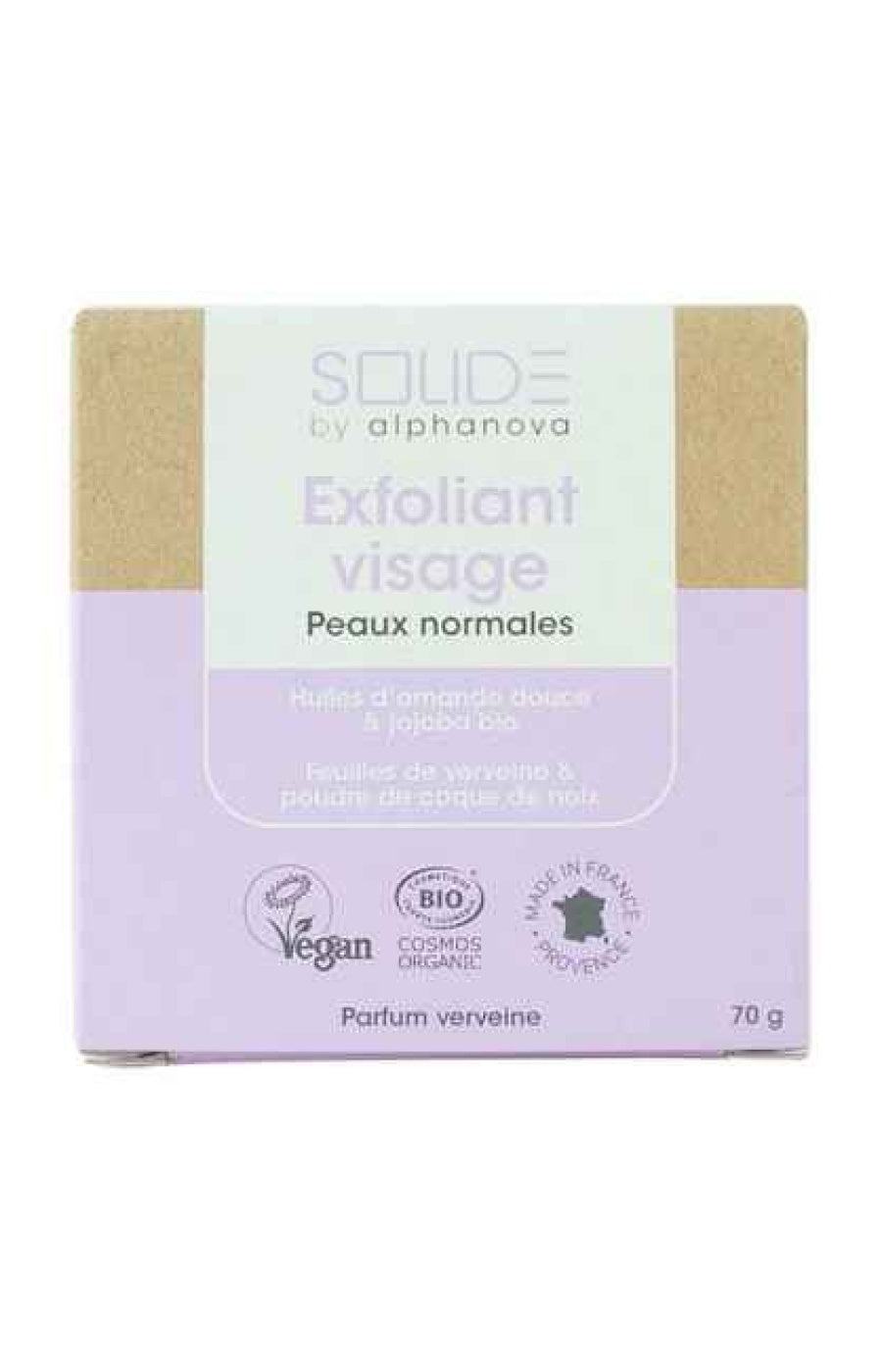 Nettoyant exfoliant solide bio - Huile d'amande douce & jojoba - 75 g