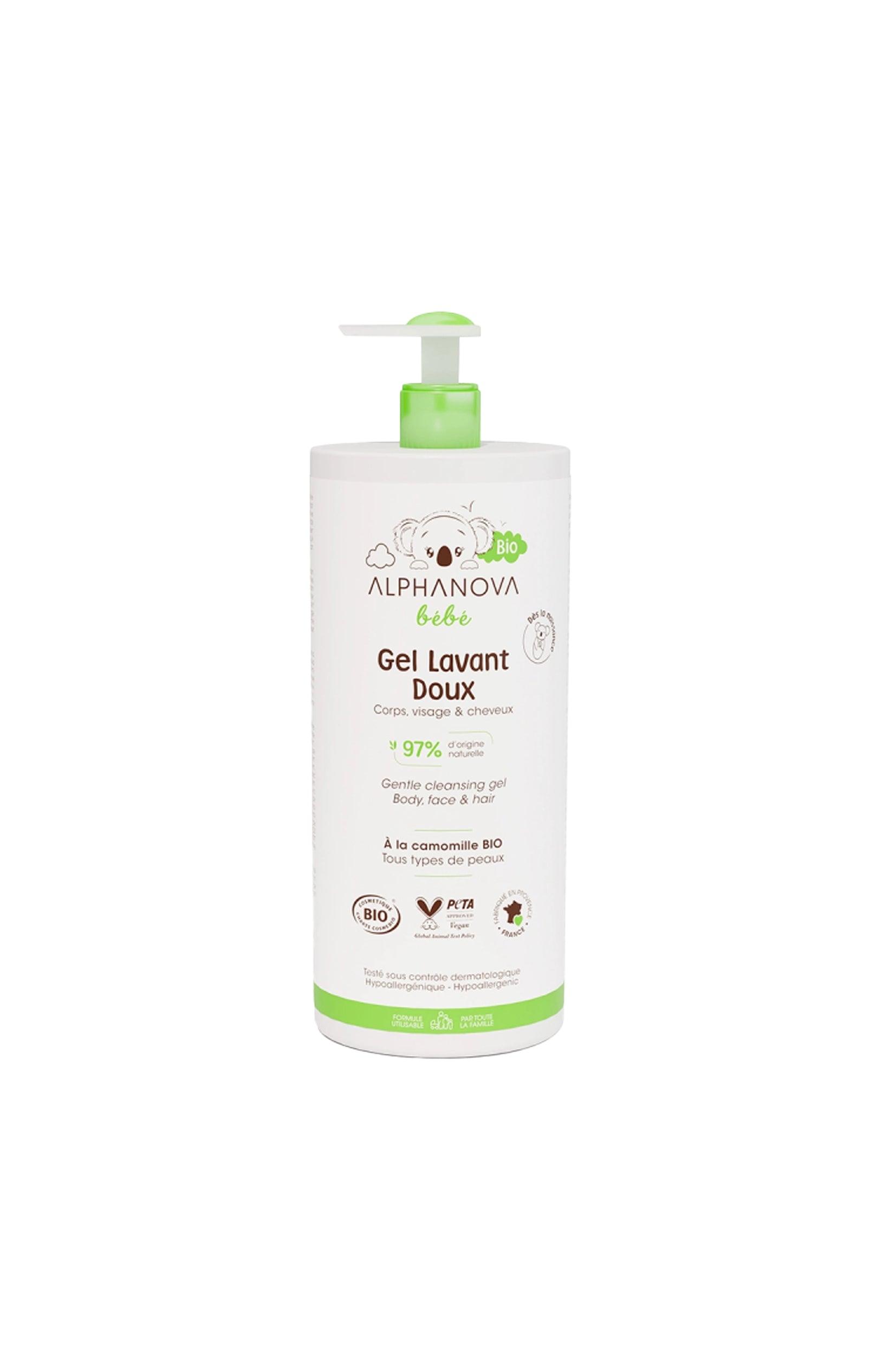 Gel lavant bio - Corps, visage & cheveux - Bébé