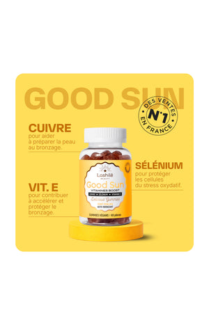 Gummies bronzage - Good Sun - Pêche - 1 mois