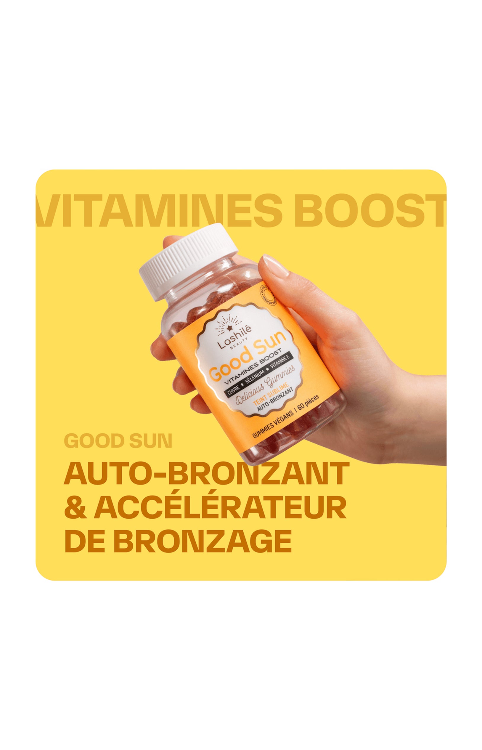 Gummies bronzage - Good Sun - Pêche - 1 mois