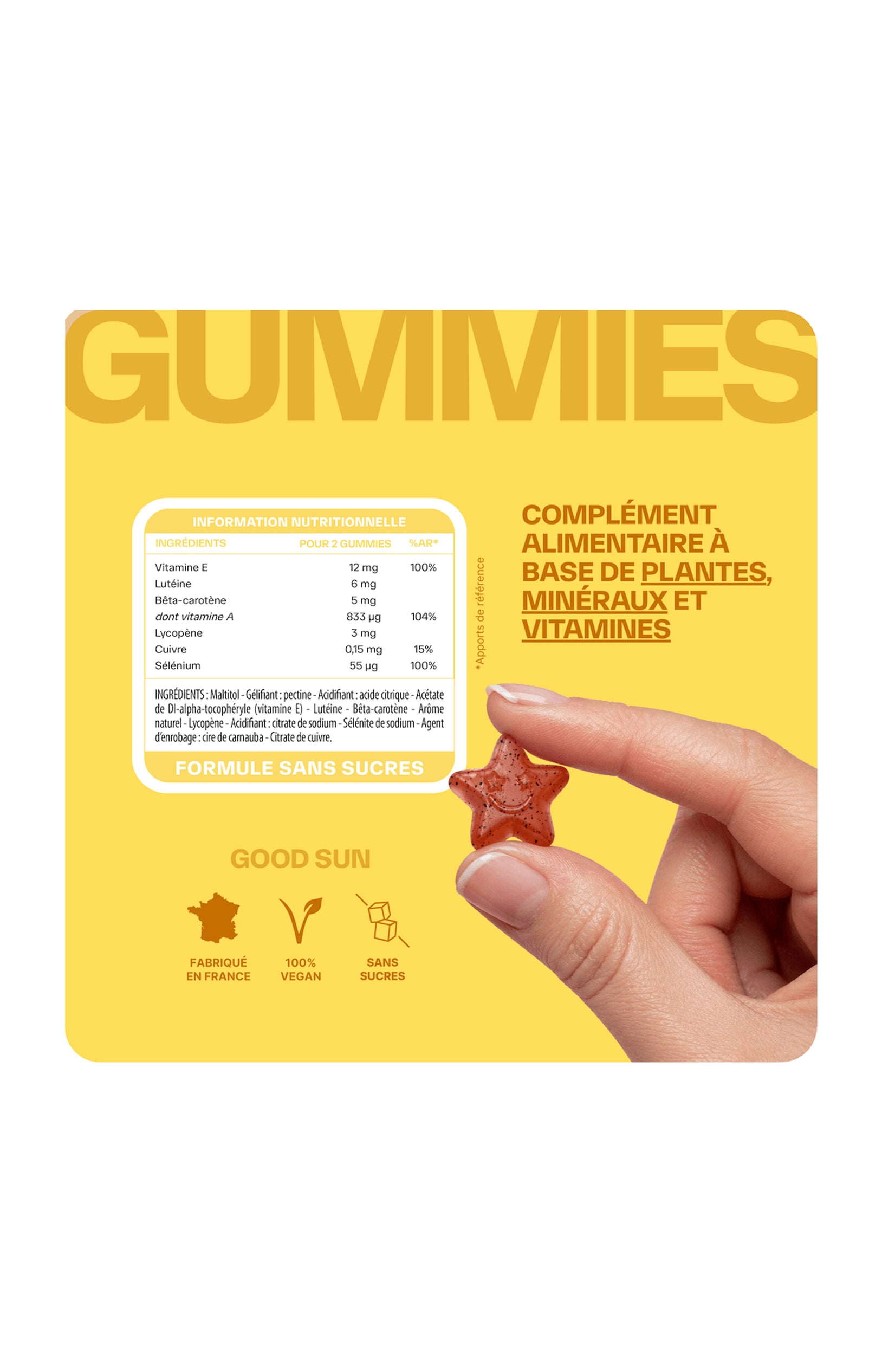 Gummies bronzage - Good Sun - Pêche - 1 mois