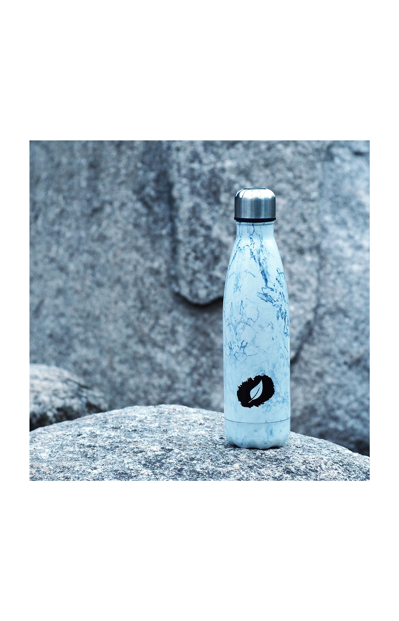 Bouteille isotherme - Marbré blanc