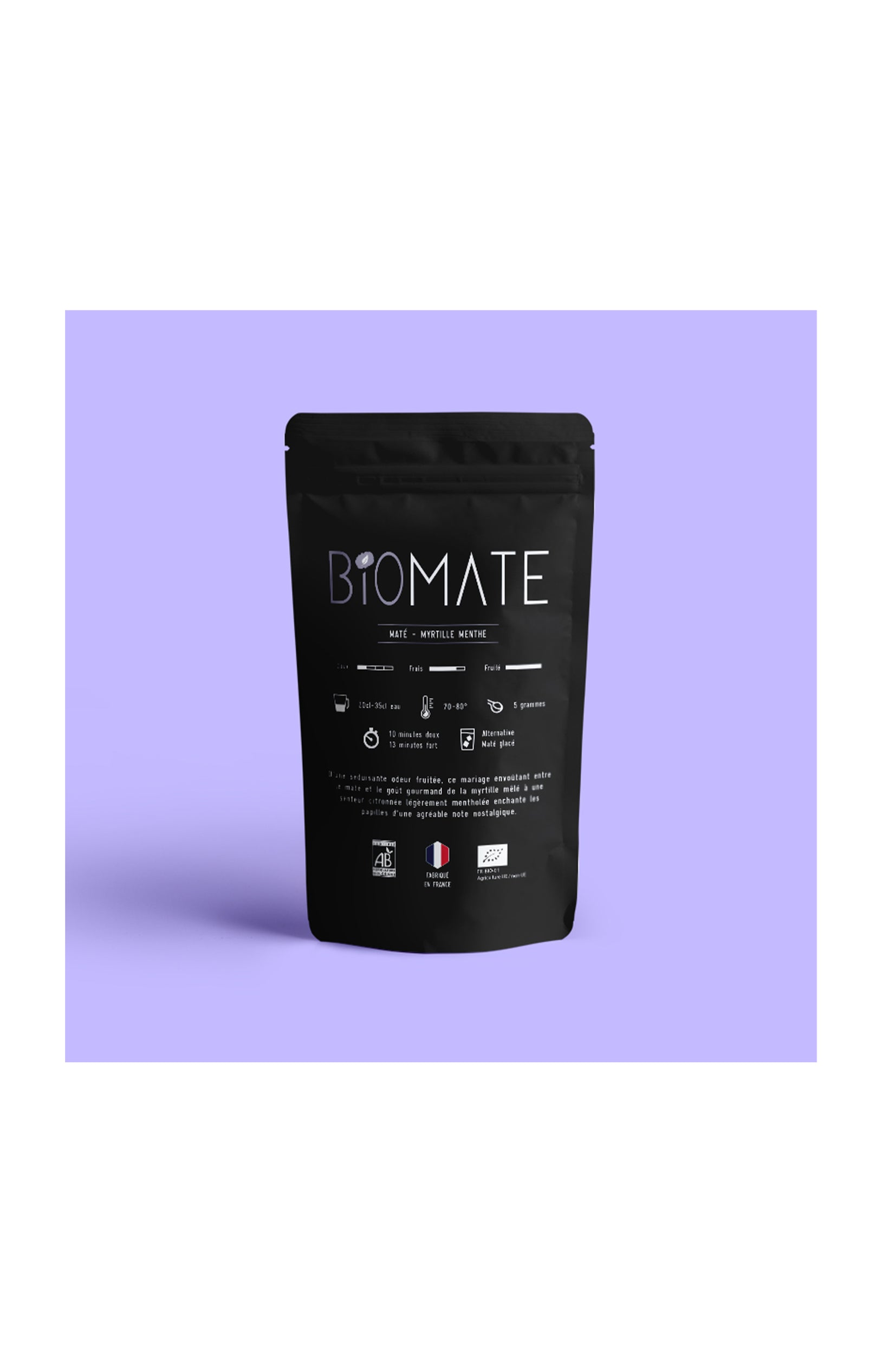 Maté myrtille menthe bio - 150 g