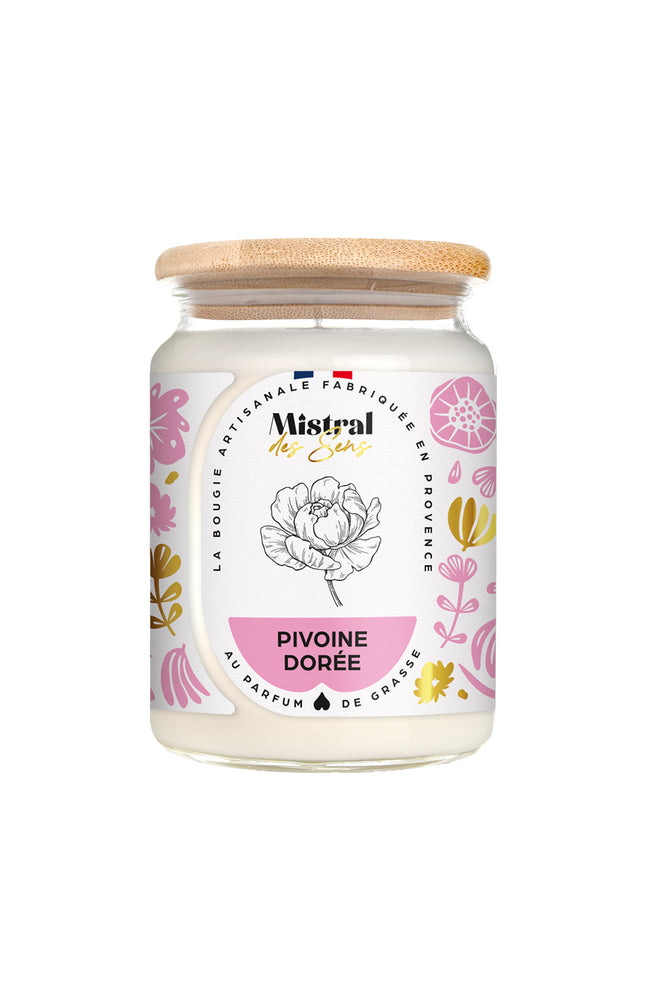 Bougie parfumée - Pivoine dorée - 700 ml