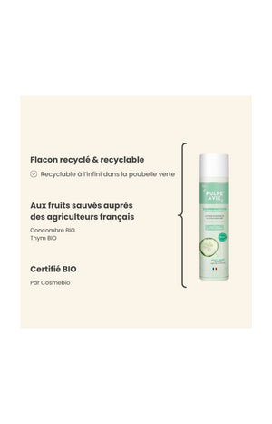 Lotion purifiante bio - Concombre - Peaux mixtes à grasses - 150 ml