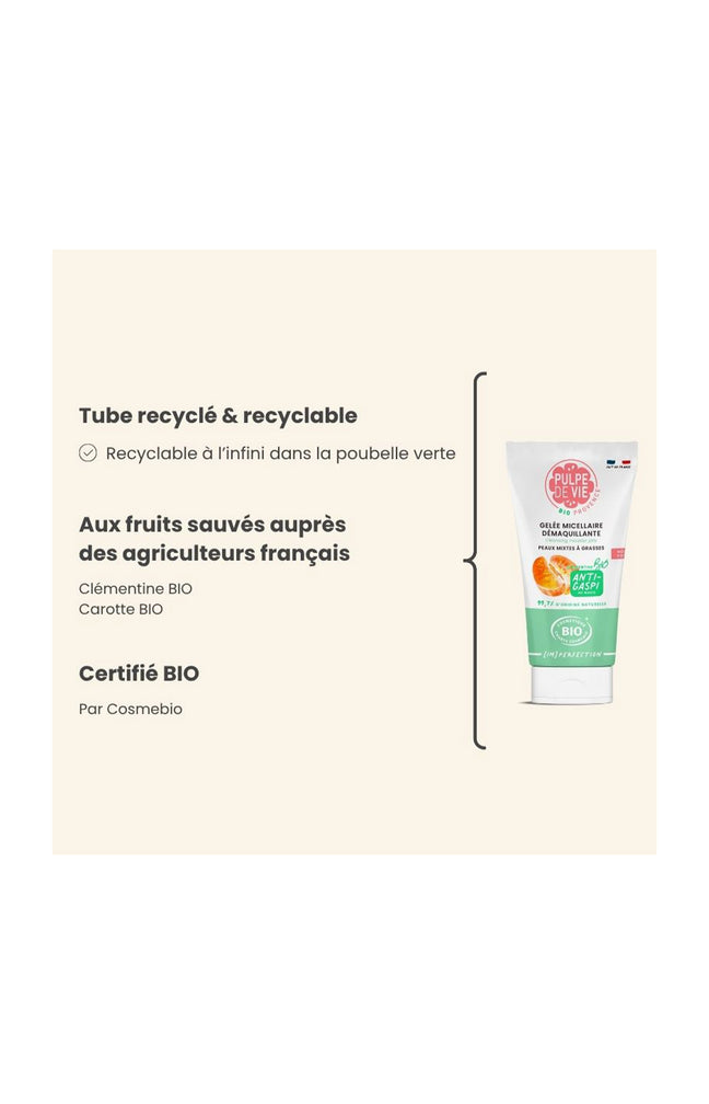 Gelée micellaire démaquillante - Peaux mixtes à grasses - 150 ml