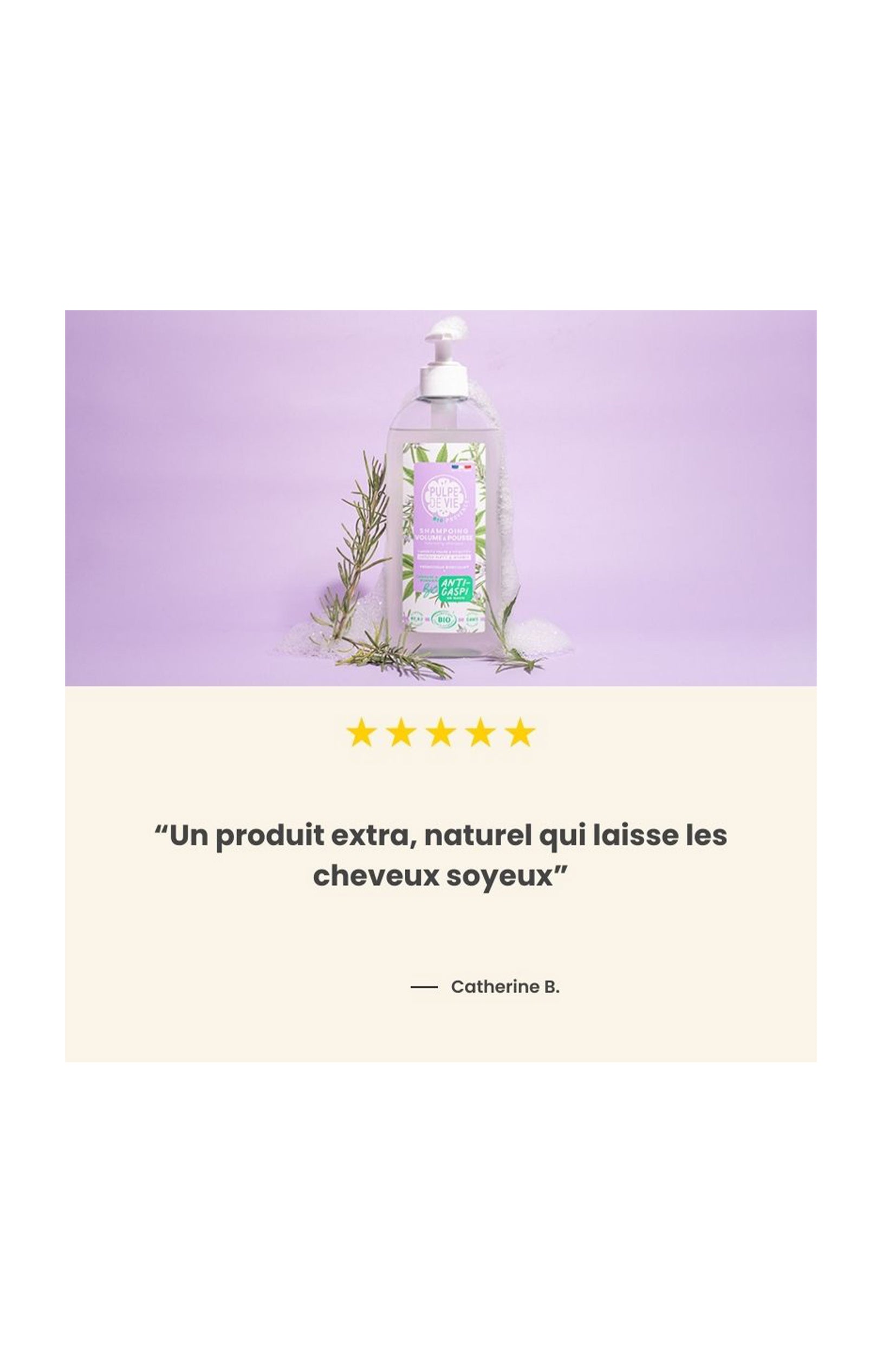 Shampoing bio - Volume & pousse - 400 ml