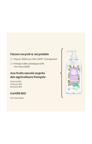 Shampoing bio - Volume & pousse - 400 ml