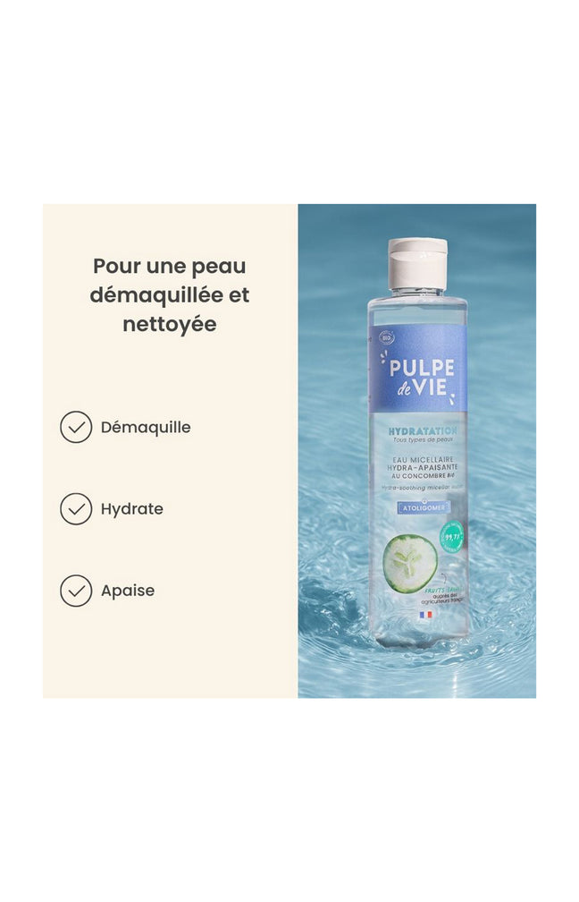 Eau micellaire bio - Hydra-apaisante - Peaux sensibles - 250 ml