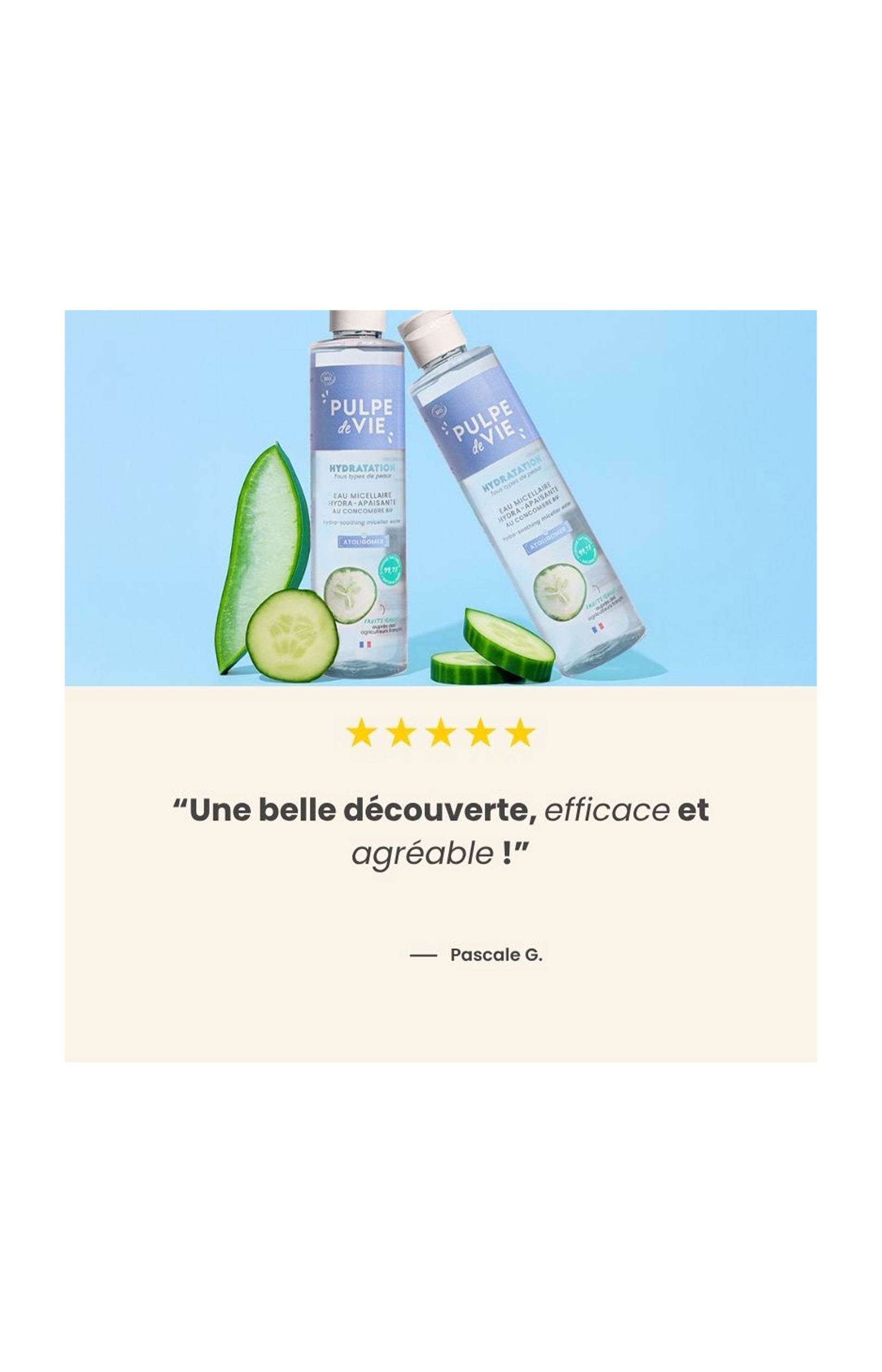 Eau micellaire bio - Hydra-apaisante - Peaux sensibles - 250 ml