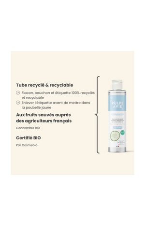 Eau micellaire bio - Hydra-apaisante - Peaux sensibles - 250 ml