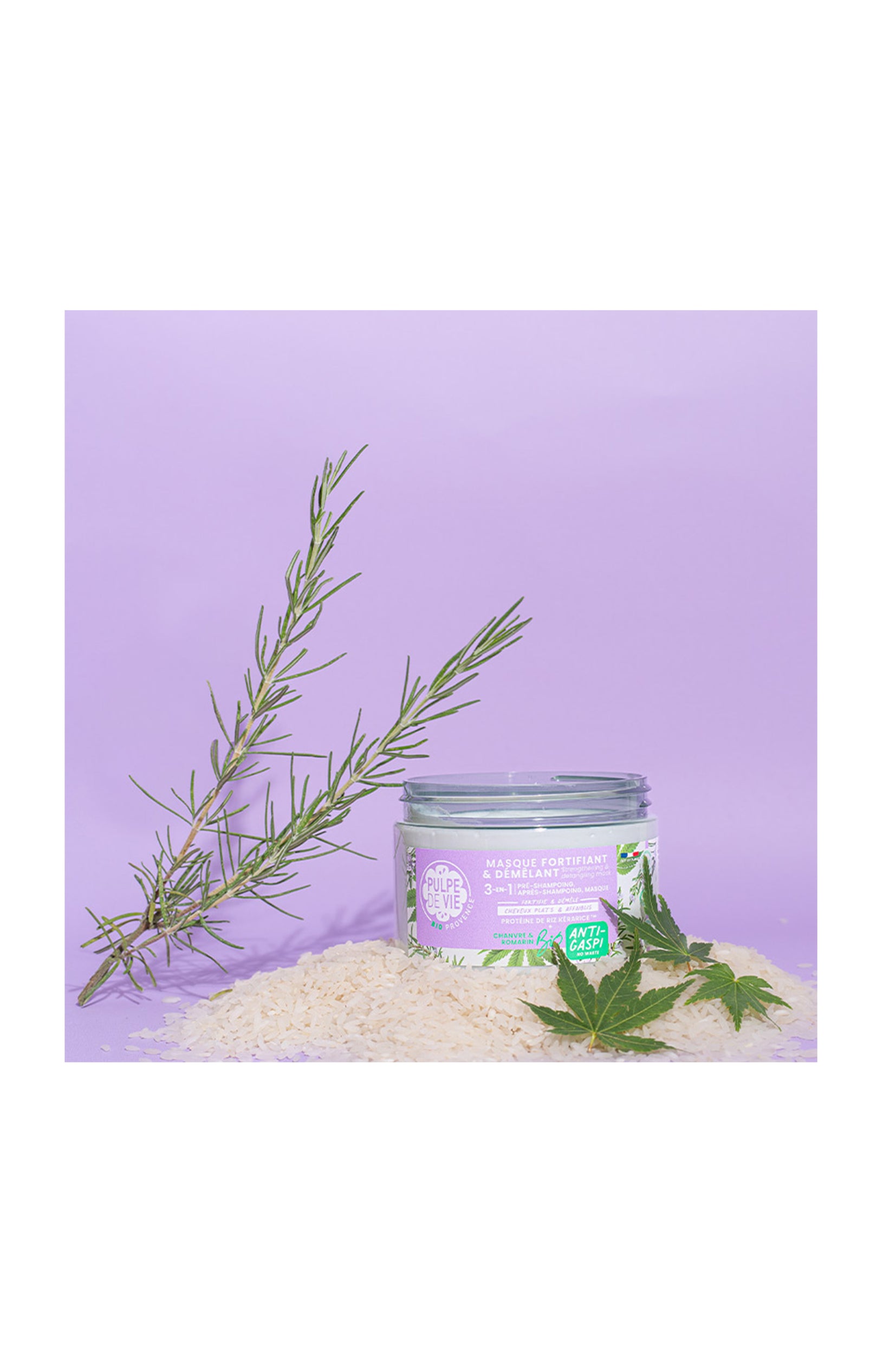 Masque capillaire bio 3-en-1 - Fortifiant & démêlant - 300 ml